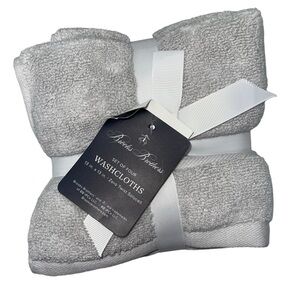 Brooks Brothers set of 4 Premium Turkish Oyster mush gray Washcloths New